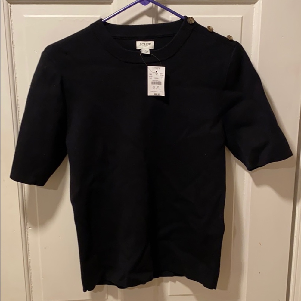 NWT. J.Crew Factory Short Sleeve Button Sweater